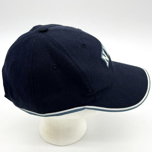 Vtg Nike Embroidered Letters 100% Wool Blue Mens OS Adjustable Baseball Hat Cap - Picture 2 of 7